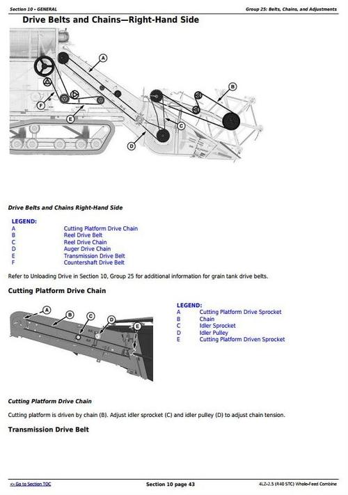 Product picture Deer 4LZ-2.5 (R40 STC) Whole-Feed Combine Diagnostic and Repair Technical Manual (TM116719)