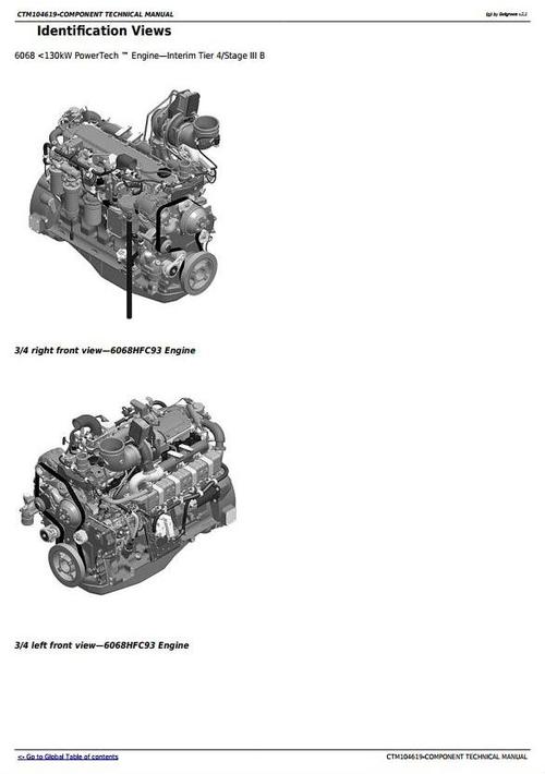 Product picture PowerTech 6068 Diesel Engine S.N.6068HFC93 (Interim Tier4, Level 23 ECU) Technical Manual(CTM104619)