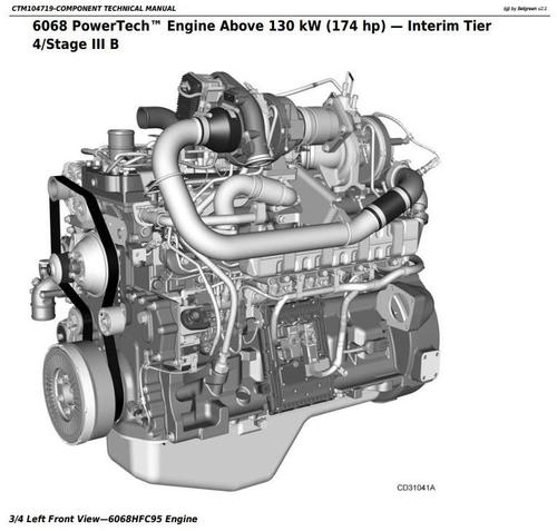 Product picture PowerTech 6068 Diesel Engine above 130kW (174 hp) (Interim Tier 4/Stage III B)Technical Manual(CTM104719)
