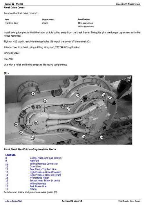 Product picture Deer 950C Crawler Dozer Service Repair Technical Manual (tm2247)