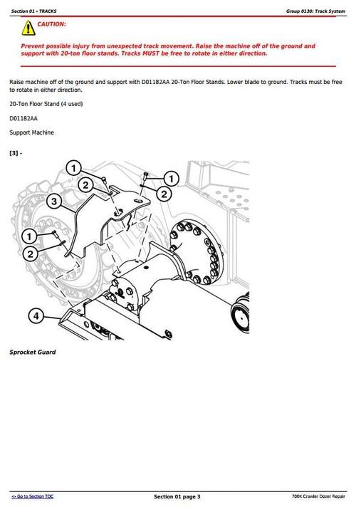 Product picture Deer 700K Crawler Dozer (S.N. from 275598) Service Repair Technical Manual (TM13359X19)