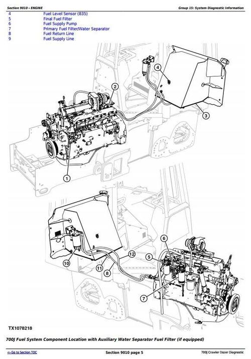 Product picture Deer 700J Crawler Dozer (S.N. from 139436) Diagnostic, Operation & Test Service Manual (TM10268)