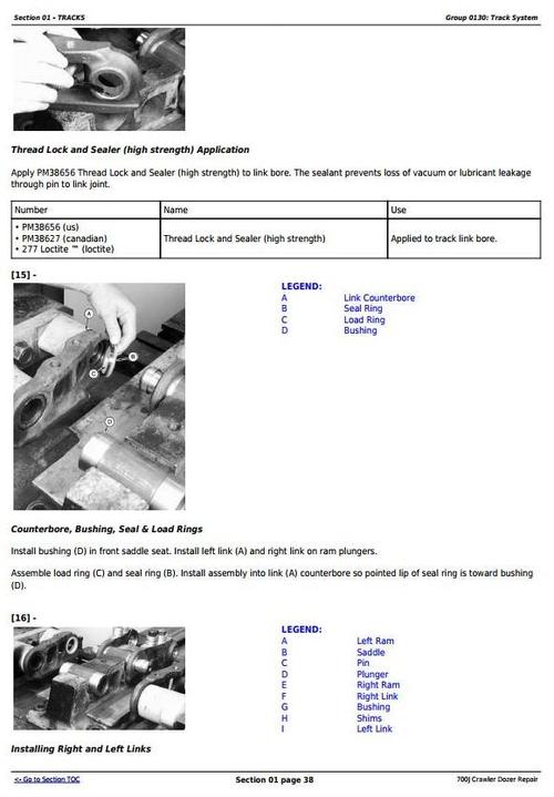 Product picture Deer 700J Crawler Dozer (S.N. from 139436) Service Repair Technical Manual (TM10269)