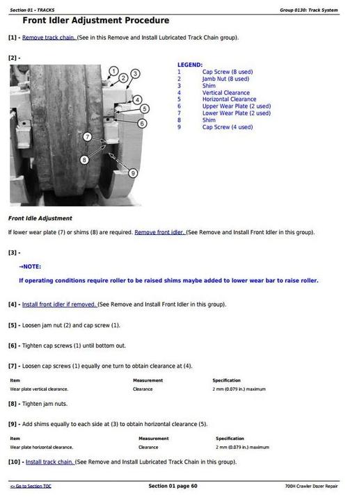 Product picture Deer 700H Crawler Dozer Service Repair Technical Manual (TM1859)