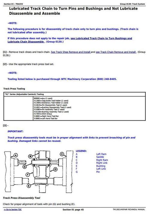 Product picture Deer 605K Crawler Loader (PIN from 1T0605KX**E237629) Service Repair Technical Manual (TM12822)