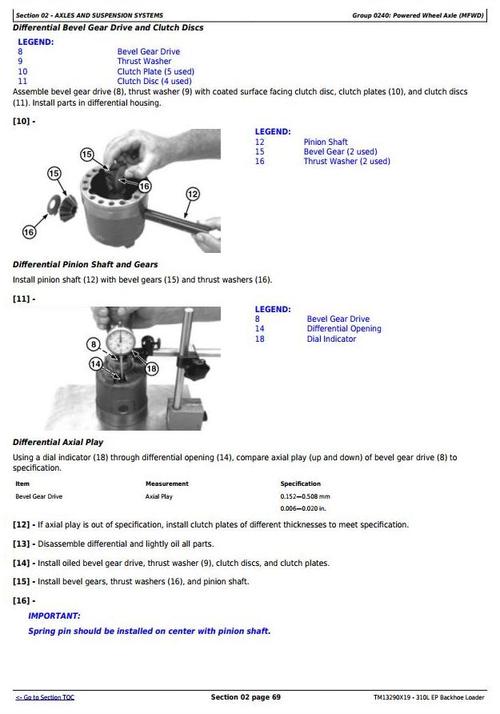 Product picture 310L EP Backhoe Loader (S.N.273920-329327) Service Repair Technical Manual (TM13290X19)